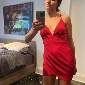 XS red mini dress